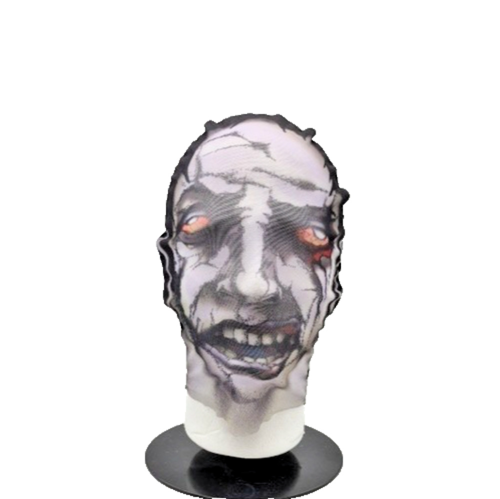 Zombie Pullover Mask Full Head Horror Halloween Scary Undead Sheer y On & Off